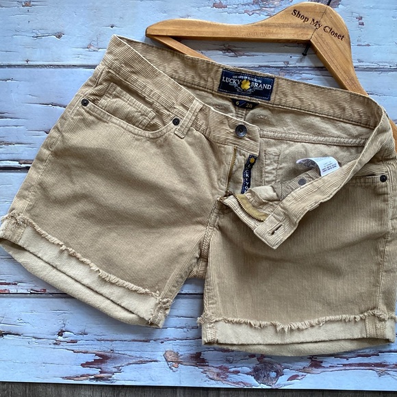 Lucky Brand Courduroy Shorts camel tan color size 28 - Picture 1 of 10